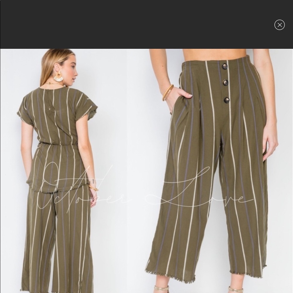 Striped Olive Outfit - Picture 2 of 5